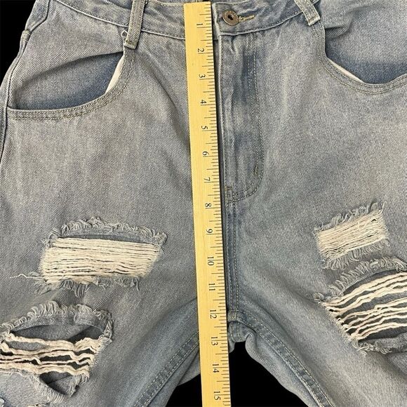 Dance & Marvel Denim Jeans Light Wash Distressed Loose Fit Women’s Size Small - Picture 6 of 10